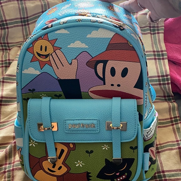 WondaPop Paul Frank Woman’s  Backpack - Light Blue and Olive Green main image 4